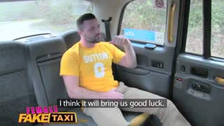 busty milf's wild rush fucking sutton fan for facial in fake taxi on match day