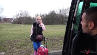 blonde newbie picked up for a quick fuck and left naked on the street 😏