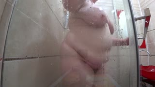 Peeping on a Curvy Milf Showering with Huge Tits and Juicy Butt