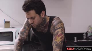 Desperate housewife Brett Rossi gulps repairman's thick cum load