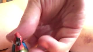 he shoved a little mermaid doll up my pussy then fisted me hard with a big barbie making me squirt before pounding my ass until he came on our faces