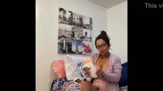 anna maria slips into her fresh pink lingerie looking irresistible