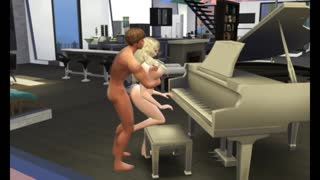 वाऊ! मोठ्या शाफ्टवर बस्टि फेक टिट्स बाऊंसिंग