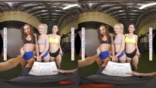 Gym Trio Blondes Ride Your Big Dick Bubble Butts VR