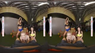 Gym Trio Blondes Ride Your Big Dick Bubble Butts VR