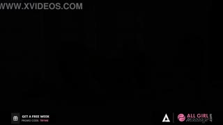 Anna De Ville oils up Brett Rossi's big tits for scissoring facesitting and pussy eating