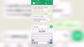 Hey, Juan schrieb mich auf WhatsApp für heiße Session und schickte wildes Video