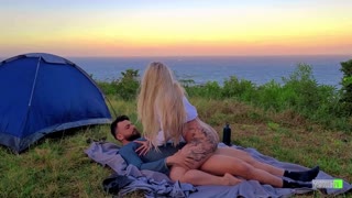Holy Smokes, Real Amateur Couple's Risky Outdoor Camp Fuck!