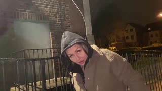 Street Woman Trades Cigarette for Public Flash and Piss Show