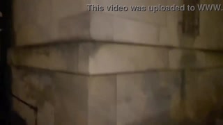 Street Woman Trades Cigarette for Public Flash and Piss Show