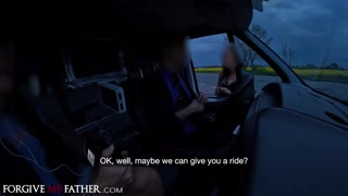 Wah, nonton MILF amatir bokong gedhe hitchhiker ditumbuk hardcore sadurunge pesta!