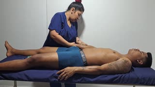 a relaxing massage turns steamy for this sexy guy. watching him half naked drives me wild