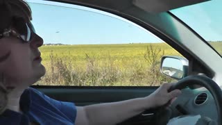 Эй сексуальная блондинка-милфа везёт в чулках без трусиков под мини и спрашивает дорогу у чужих?