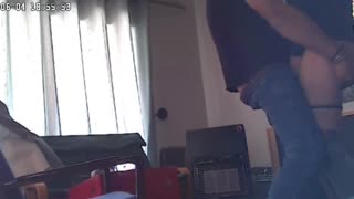 Spycam: Bionda Calda Sbattuta in Piedi in Video Furtivo