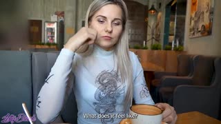 i'm buzzing with letty black’s remote vibrator in a packed cafe