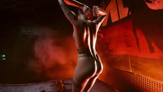 Trzy atletyczne cheerleaderki kradną show na dzikiej podłodze nocnego klubu