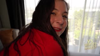 Whoa, that monster cock is just too much for this slut with braces!