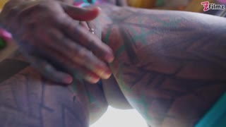 wild naughty couple banging hard in nature and their camper for thrilling action