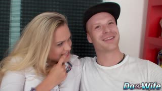 Blonde Barra Brass Takes Massive Anal Creampie Beside Her Cuckold