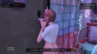 Špehování busty hentai holky skrytou kamerou (Sims Anime Hentai SFM)