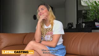 Брекеты не мешают глубокому заглатыванию большого члена