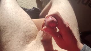 無切チンポをソフトからハードにエッジング、前液で遊ぶ自然光💦