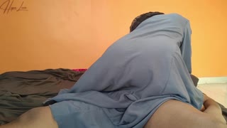 Linda Garota Hijab Monta Pau Grande para Creampie