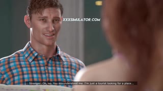 Esposa traidora recebe creampie anal profundo enquanto marido assiste em jogo animado