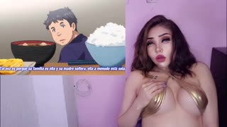 Hun fanger ham onanerer, ber ham ta henne hardt