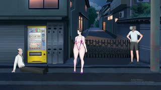 Nestydatá milf ukazuje velké prsa venku