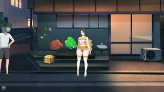 الأم الوقحة تعرض صدراً كبيراً في الهواء الطلق