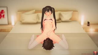 ragazza hentai tettona ti trova addormentato e scivola sul tuo cazzo per sbaglio