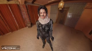 VR Conk: Brunette Chani in Uniform Acts in Dune Cosplay Parody pt.3