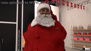 Закръглена съпруга поема огромен член от Дядо Коледа в дива акция