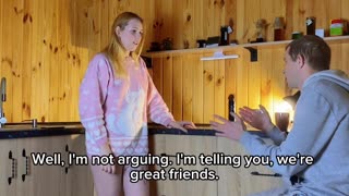 amateur babe sneaks kitchen creampie from surprise guest during real cheating hookup