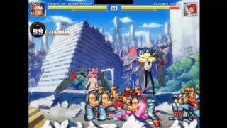 Kaj Claudia doživlja v tem hentai mugen gangbangu?