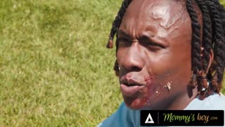 angry milfs catch stud eating pies demand reverse gangbang payback