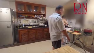 Morning Chaos In Kitchen With Submissive Girls In Uniforms