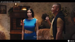 Submissive French Brunette With Fake Huge Boobs Gets Nipples Sucked And Pussy Eaten In Frozen Bdsm Scene