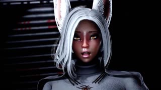 slutty bunny girl takes werewolf knot deep in doggystyle breeding