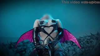 succubus endures nonstop creampie from sex machine on halloween