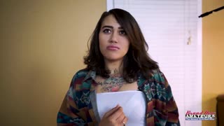 inked coed rihanna goes wild dildo fucking her pussy and deepthroating cock pov