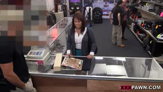 Milf pawns husband's items for bail cash