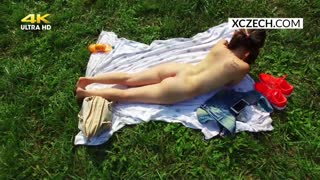 czech girl masturbates outdoors with deep pleasure