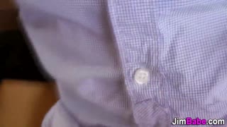 amateur teen teases with slow blowjob