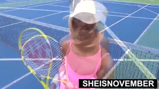 ebony babe sheisnovember swallows all cum after rough blowjob facial on big cock with saggy titties poking out while sucking hard penis by msnovember