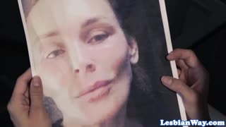 Busty MILF Lesbian Licks Teen's Hairy Pussy