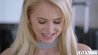 VIXEN blonde doll's layover cock craving surprise