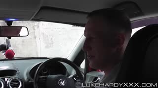 English MILF Giggles Riding Huge Cock in Uniform Cowgirl POV