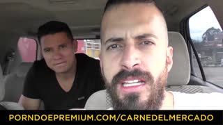 Carne del Mercado rocks with tattooed Colombian brunette's wild rough threesome pounding! 🔥🍑💦